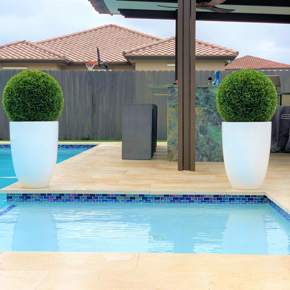 Fiberolen artificial plant in decorative pot